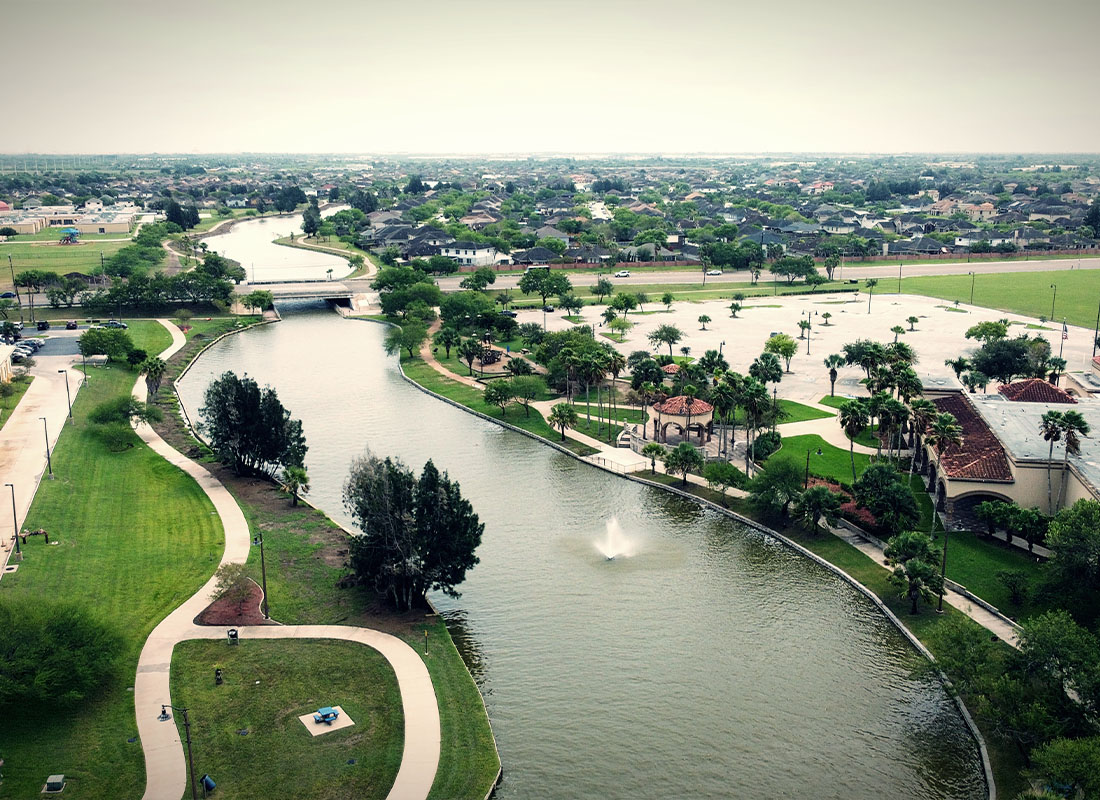 Brownsville, TX - Aerial View of a Historical Park in Brownsville, Texas During the Afternoon